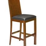 Heritage Wood Back Barstool