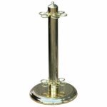Cue Rack - Brass Free Standing -Floor/Round/Holds 6 Cues