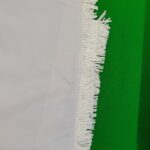 Dust Cover (BMG Deluxe) 9ft Cotton - Grey with white Fringe