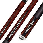 Cue - Pure X - Walnut Stain Birdseye & Black/White Diamond Cue With Black Linen Wrap