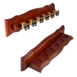 Cue Rack - Walnut - 6  Brass Clip