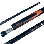 Cue - Grafex Triple X - 2 piece - Black & Orange - Adjust Weight 9mm