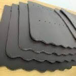 Pocket Leather Top fitting - Black (set of 6)