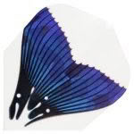 Dart Flights - Hologram - Blue/White  - Whale Fin