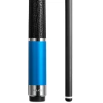 Cue - 57' Gladiator - Carbon Fiber - Blue & Black - 2pce Snooker/Pool Cue - 9mm tip