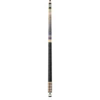 Cue - Lucasi - Custom Natural Birdseye/Blue Luster Cue with Black & White Linen Wrap - Image 2