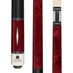 Cue - Lucasi - Custom Venetian Red Diamond Series Cue with Black Linen Wrap