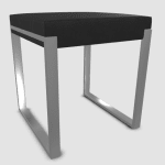 Furniture - Fusion Stool - 1 Seater - PC Black legs - Black seat