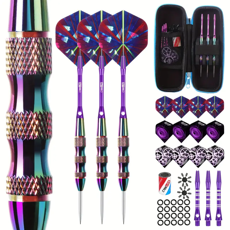 af9750b1-1f1c-4910-b026-43be087e2fc3.webp Dart set - 22G Colorful Copper dart set with case - Image 1