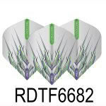 Dart Flights - Red Dragon - Lime & Purple Thunder