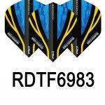Dart Flights - Red Dragon - Blue & Yellow