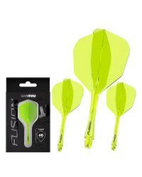 Winmau Fusion Flight & Shaft Transparent  Neon Yellow medium - Image 3