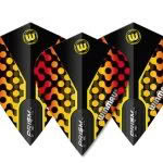 Dart Flights - Winmau - Prism - Zeta - Yellow/Orange Dots
